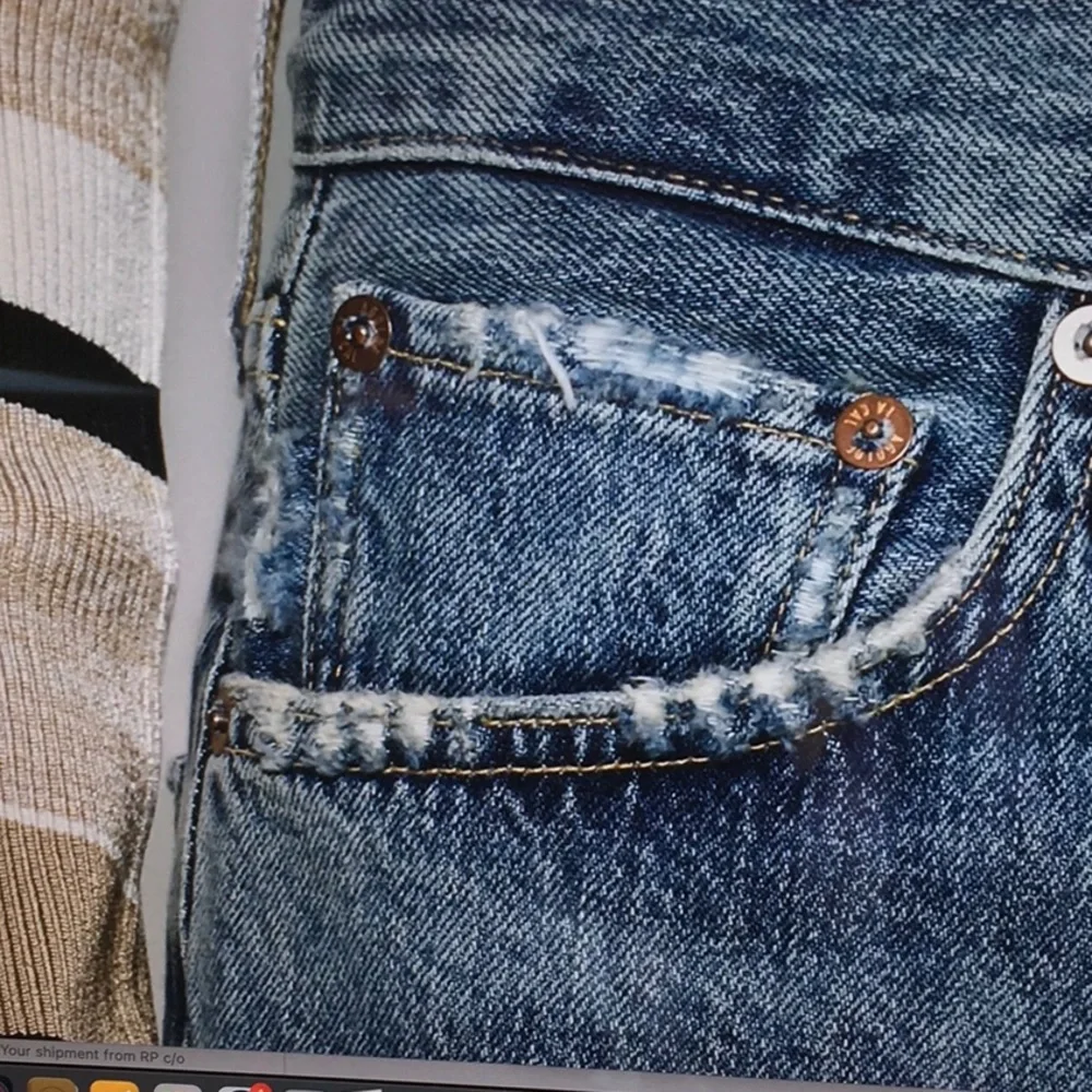 AGOLDE Indigo Riley Crop Jeans Straight High-Rise - Picture 5 of 14